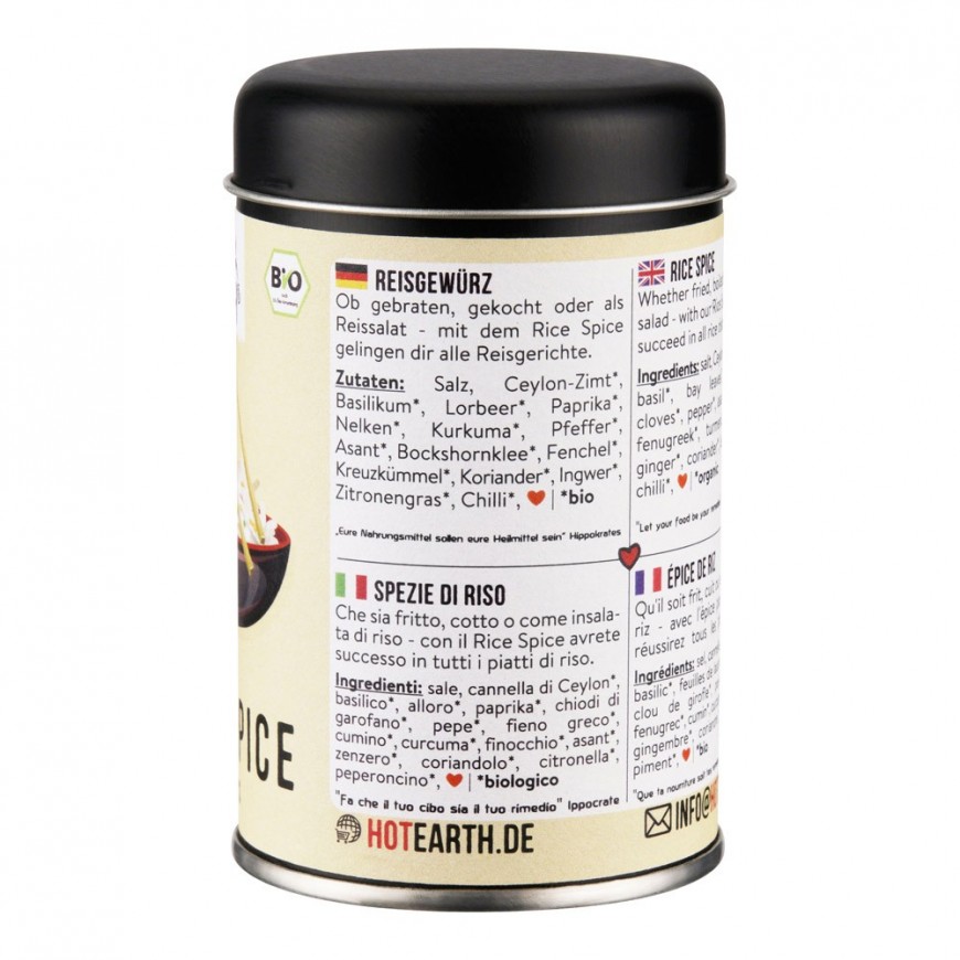 Riso Raffinato | bio | Miscela di spezie | HOT EARTH